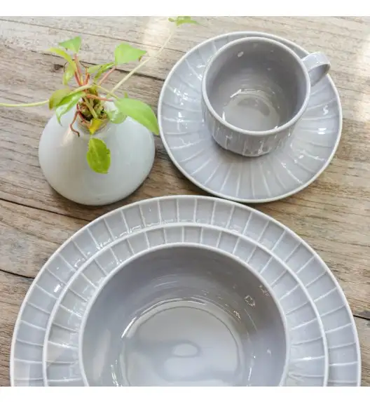 AMBITION | LIGNE FILIŻANKA 280 ML SZARY / porcelana