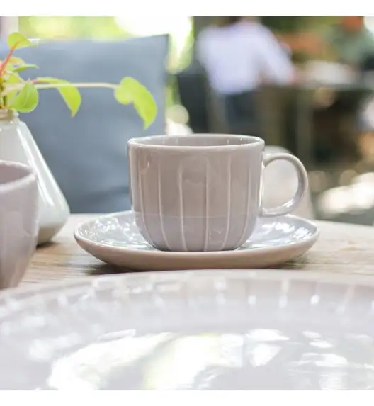 AMBITION | LIGNE FILIŻANKA 280 ML SZARY / porcelana