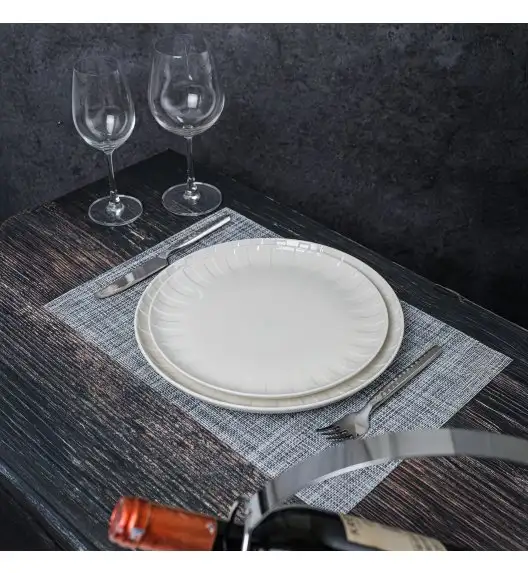 AMBITION | LIGNE TALERZ OBIAD 26 CM BIAŁY / porcelana