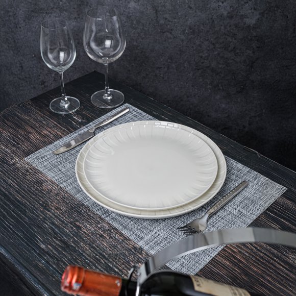 AMBITION | LIGNE TALERZ OBIAD 26 CM BIAŁY / porcelana