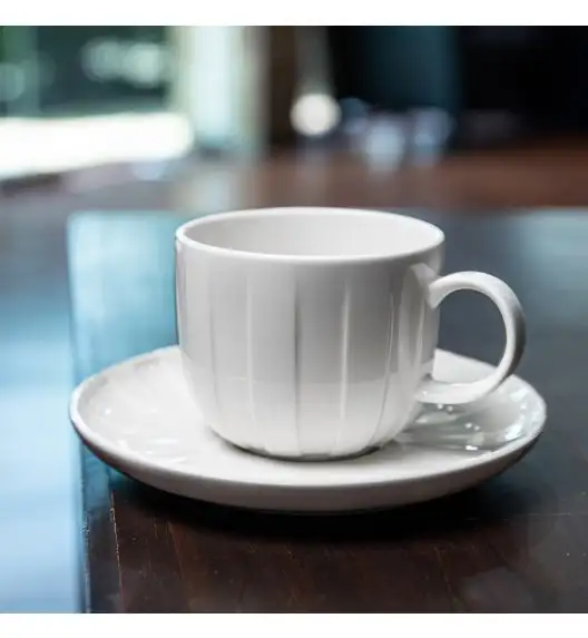 AMBITION | LIGNE SPODEK 15,5 CM BIAŁY / porcelana