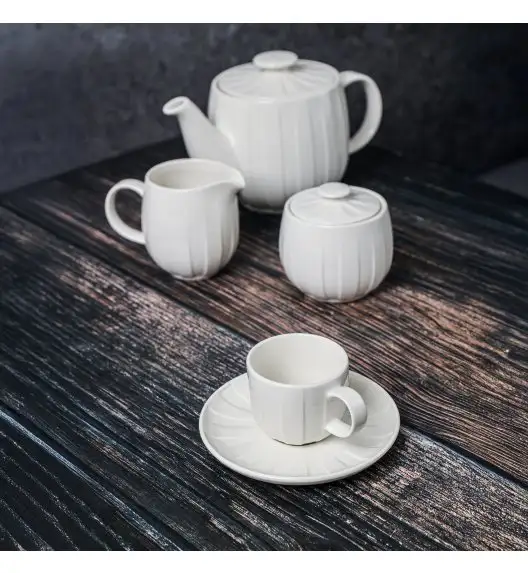 AMBITION | LIGNE SPODEK 12,5 CM BIAŁY / porcelana