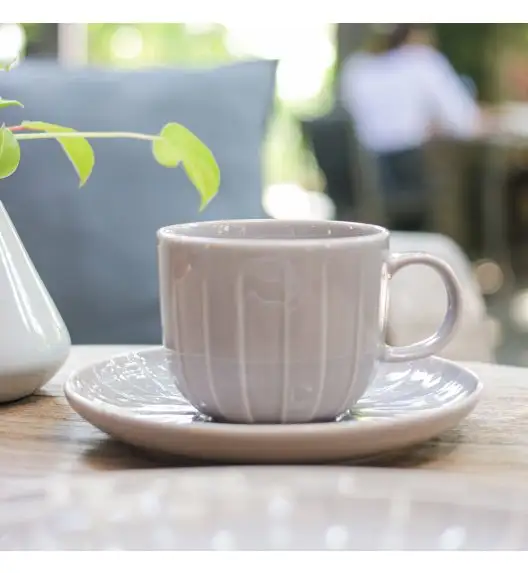 AMBITION | LIGNE SPODEK 12,5 CM SZARY / porcelana