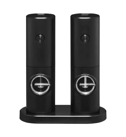 AMBITION MELLIZO Zestaw elektrycznych młynków do soli i pieprzu / czarny