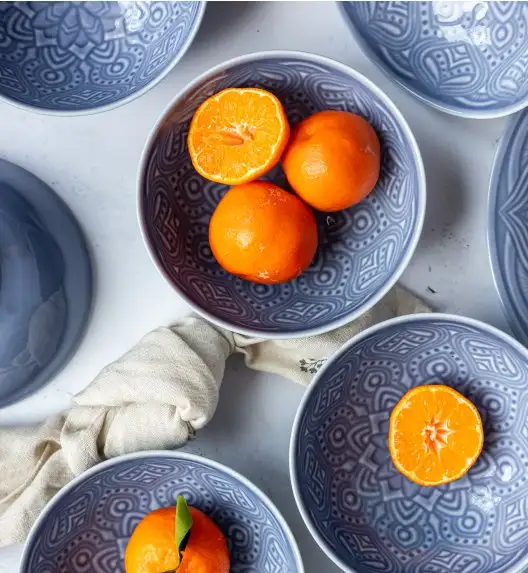 LUBIANA ORIENTAL | K9 SZARO-NIEBIESKI | Serwis obiadowy 18/54 el | porcelana