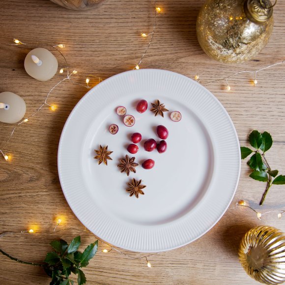 AMBITION | CURLY TALERZ OBIADOWY 25 CM BIAŁY