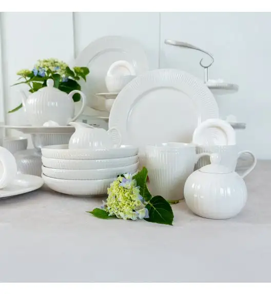 AMBITION | CURLY SALATERKA 14 CM BIAŁA