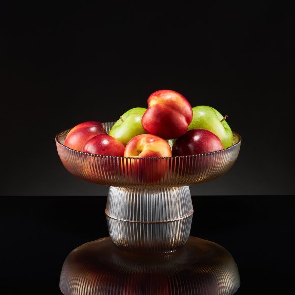 AMBITION | CURLY PATERA 25 CM SZKLANA BURSZTYN