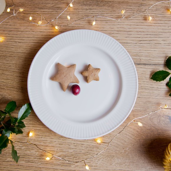 AMBITION | CURLY TALERZ DESEROWY 17,6 CM BIAŁY