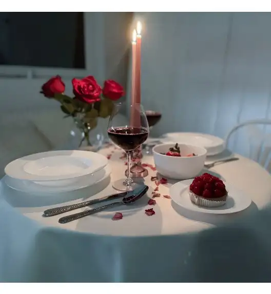 AMBITION | CURLY TALERZ DESEROWY 17,6 CM BIAŁY