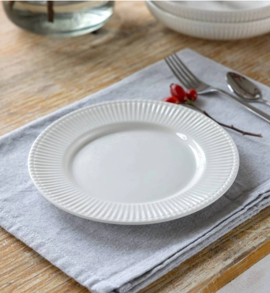 AMBITION | CURLY TALERZ DESER 20,5 CM BIAŁY