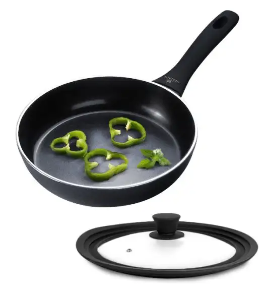 GERLACH CONTRAST PROCOAT Patelnia 20 cm z powłoką ceramiczną XERA DUR non-stick + pokrywka silikonowa