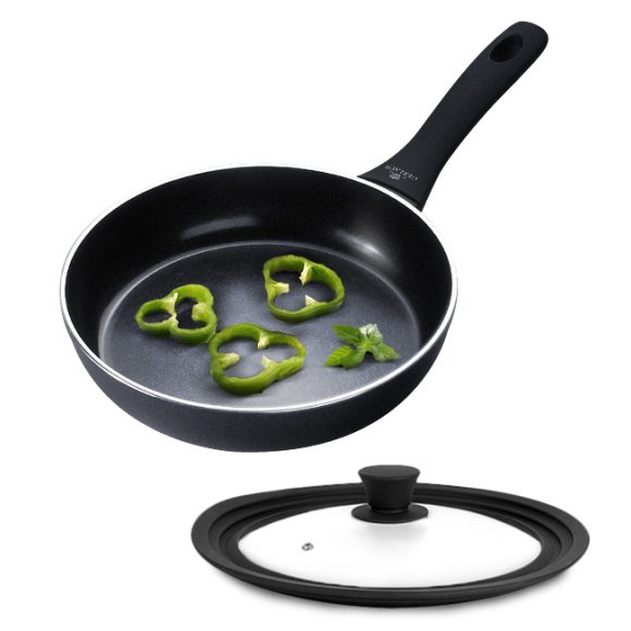 GERLACH CONTRAST PROCOAT Patelnia 20 cm z powłoką ceramiczną XERA DUR non-stick + pokrywka silikonowa