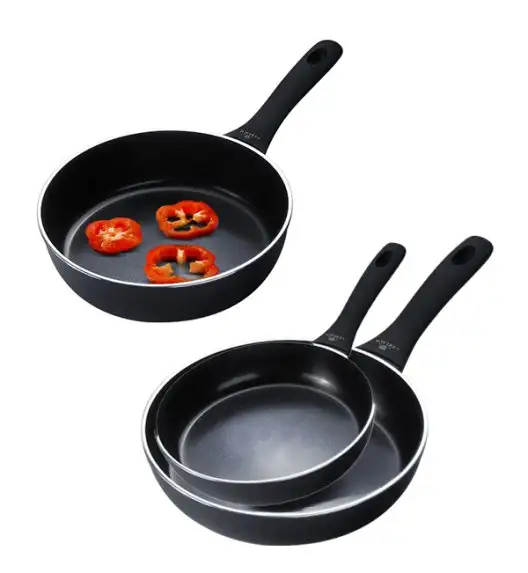 GERLACH CONTRAST PROCOAT Komplet Patelnie 20 + 28 cm + głęboka 24 cm z powłoką ceramiczną XERA DUR non-stick 