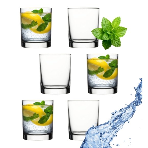 PASABAHCE ISTANBUL Komplet 6 szklanek niskich 245 ml / szkło 