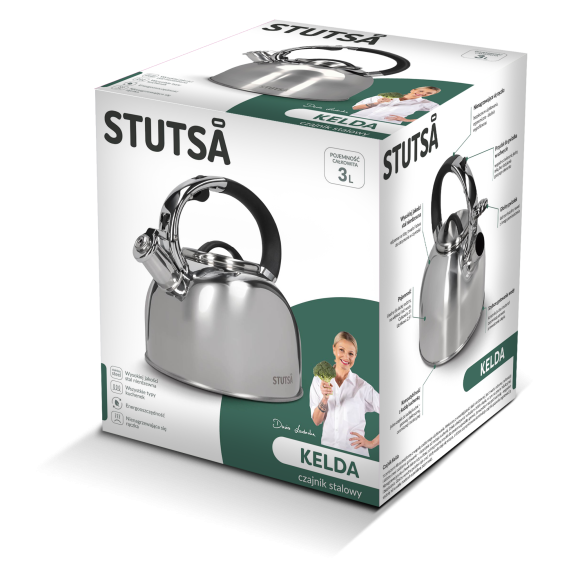 WYPRZEDAŻ! STUTSA KELDA Czajnik 3 L ze stali nierdzewnej / indukcja 