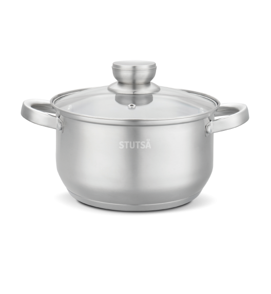 STUTSA NELVA Zestaw komplet garnków 6 el z pokrywkami / stal nierdzewna