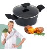 STUTSA VARMA Garnek 2,5 L z pokrywką 20 cm / nieprzywierająca powłoka non stick