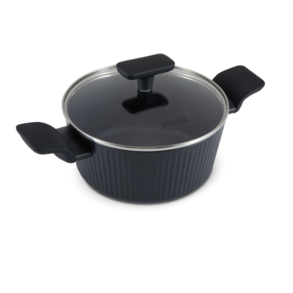 STUTSA VARMA Garnek 2,5 L z pokrywką 20 cm / nieprzywierająca powłoka non stick