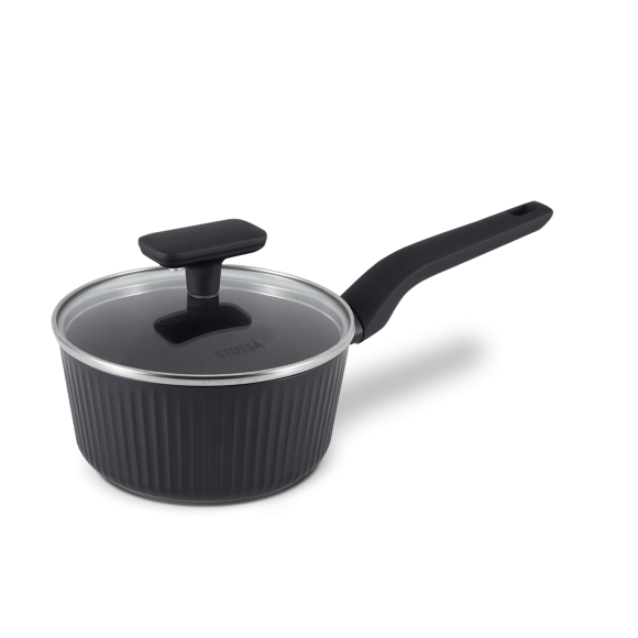 STUTSA VARMA Rondel z 1,3 L pokrywką 16 cm / nieprzywierająca powłoka non stick