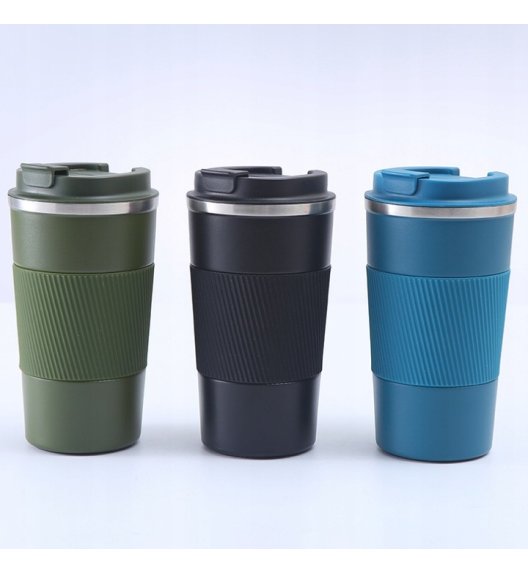 KAIA HOME | Kubek termiczny 510 ml antypoślizgowy / czarny