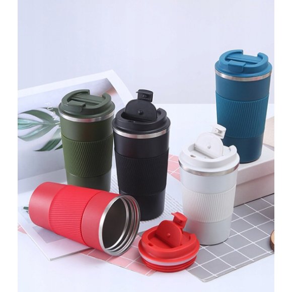 KAIA HOME | Kubek termiczny 510 ml antypoślizgowy / biały