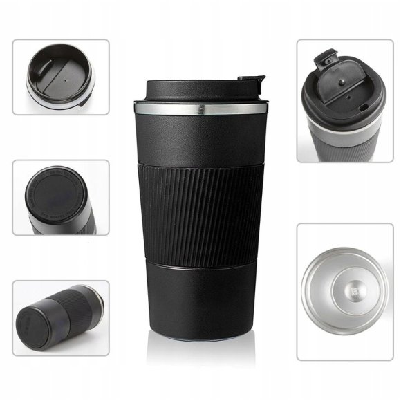 KAIA HOME | Kubek termiczny 510 ml antypoślizgowy / biały