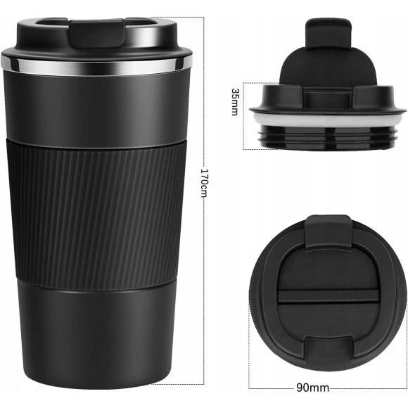 KAIA HOME | Kubek termiczny 510 ml antypoślizgowy / biały