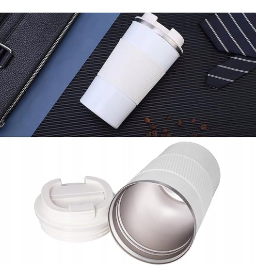 KAIA HOME | Kubek termiczny 510 ml antypoślizgowy / biały