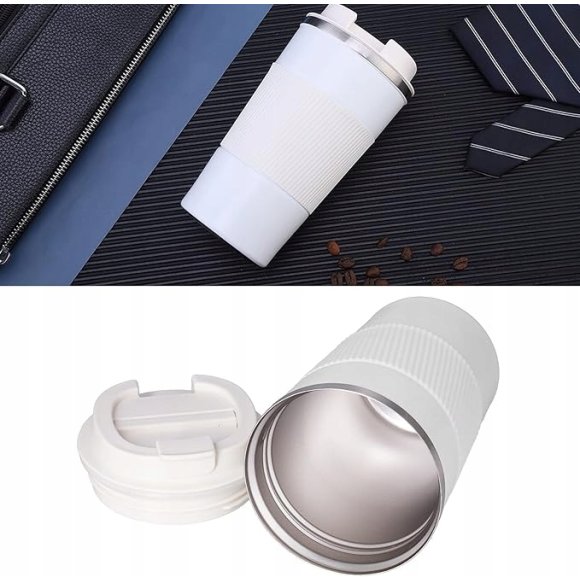 KAIA HOME | Kubek termiczny 510 ml antypoślizgowy / biały