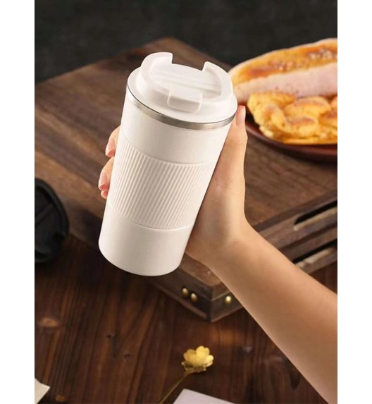 KAIA HOME | Kubek termiczny 510 ml antypoślizgowy / biały