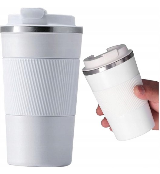 KAIA HOME | Kubek termiczny 510 ml antypoślizgowy / biały