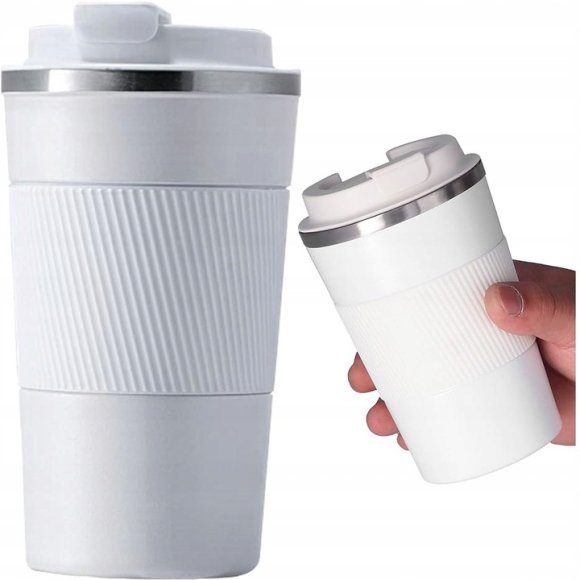 KAIA HOME | Kubek termiczny 510 ml antypoślizgowy / biały
