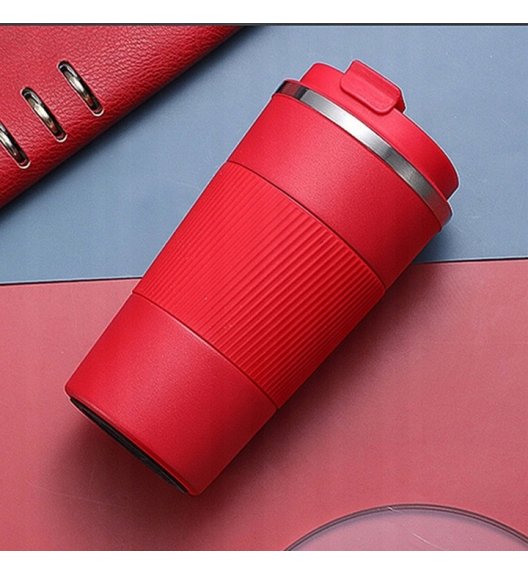 KAIA HOME | Kubek termiczny 510 ml antypoślizgowy / czerwony