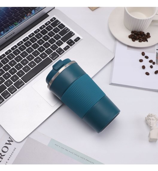 KAIA HOME | Kubek termiczny 510 ml antypoślizgowy / niebieski