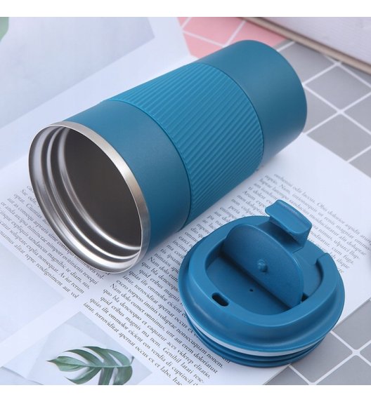 KAIA HOME | Kubek termiczny 510 ml antypoślizgowy / niebieski
