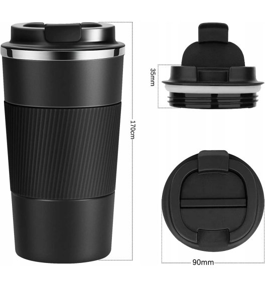 KAIA HOME | Kubek termiczny 510 ml antypoślizgowy / niebieski