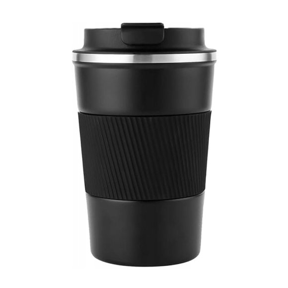 KAIA HOME | Kubek termiczny 380 ml antypoślizgowy / czarny