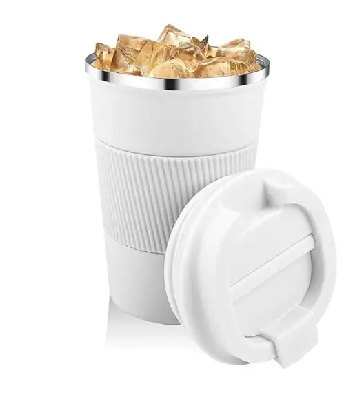 KAIA HOME | Kubek termiczny 380 ml antypoślizgowy / biały
