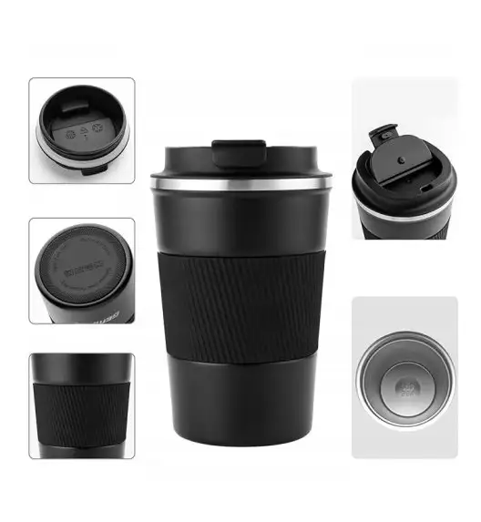 KAIA HOME | Kubek termiczny 380 ml antypoślizgowy / biały