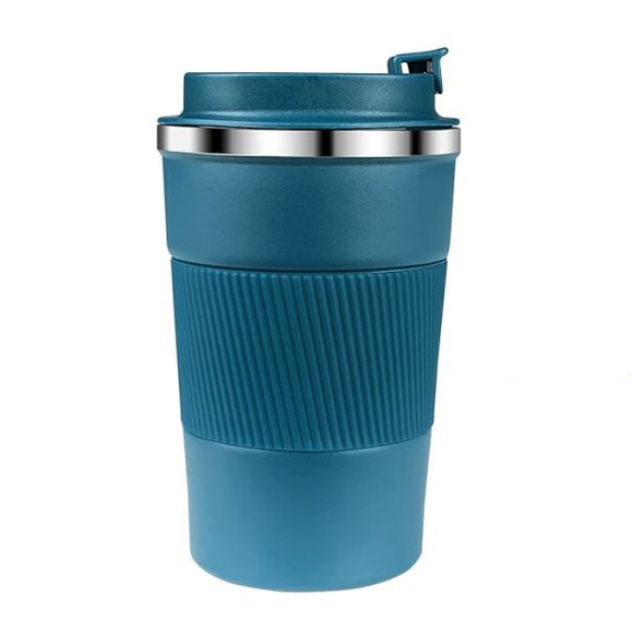 KAIA HOME | Kubek termiczny 380 ml antypoślizgowy / niebieski