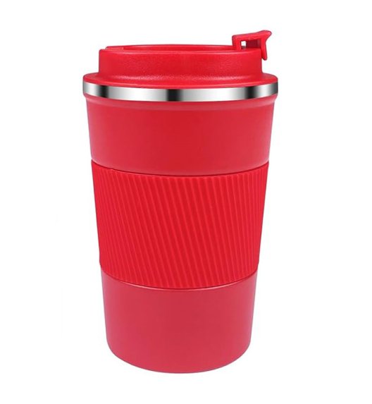 KAIA HOME | Kubek termiczny 380 ml antypoślizgowy / czerwony