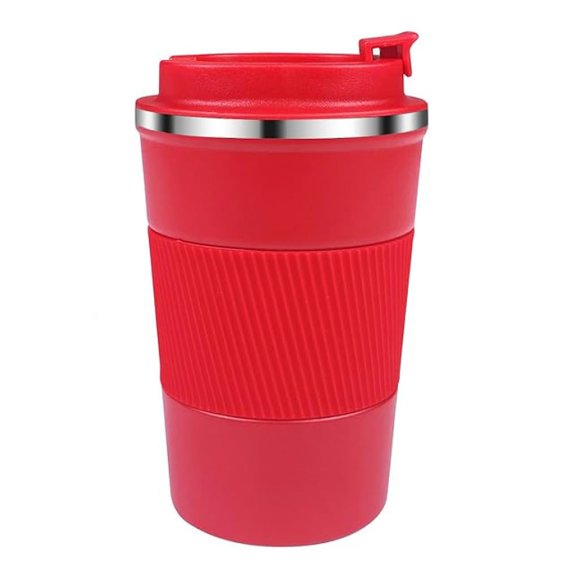 KAIA HOME | Kubek termiczny 380 ml antypoślizgowy / czerwony