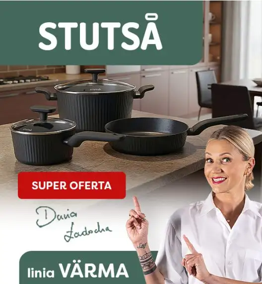 STUTSA VARMA Komplet 3 garnków 6 el / nieprzywierająca powłoka non stick