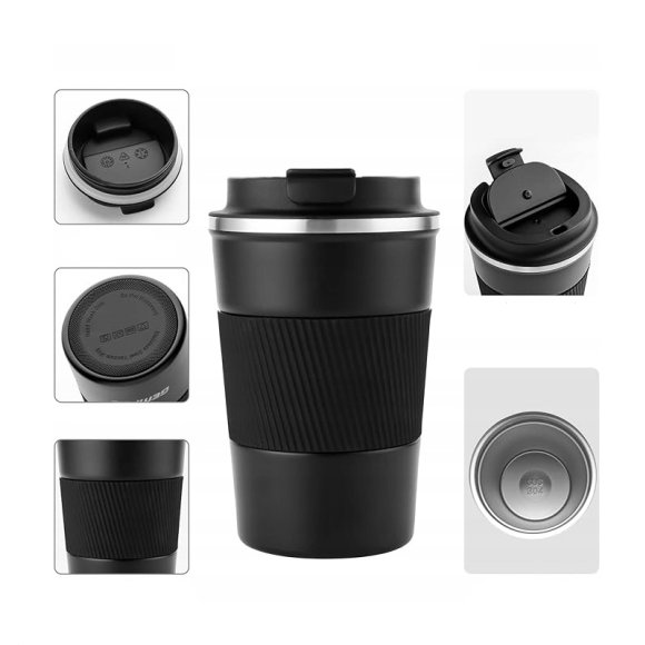 KAIA HOME | Komplet 2x Kubek termiczny 510 ml + 380 ml / czarne