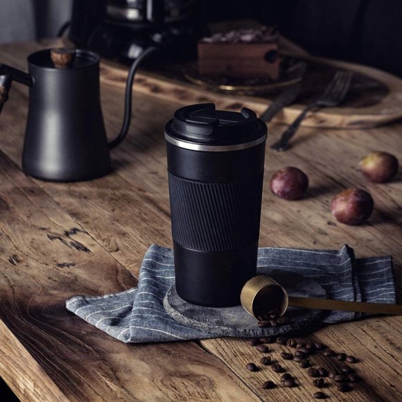 KAIA HOME | Komplet 2x Kubek termiczny 510 ml + 380 ml / czarne