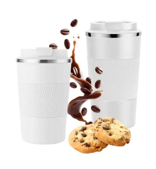 KAIA HOME | Komplet 2x Kubek termiczy 510 ml + 380 ml / białe