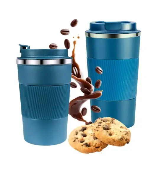 KAIA HOME | Komplet 2x Kubek termiczy 510 ml + 380 ml / niebieskie