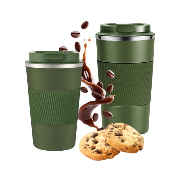 KAIA HOME | Komplet 2x Kubek termiczny 510 ml + 380 ml / zielone