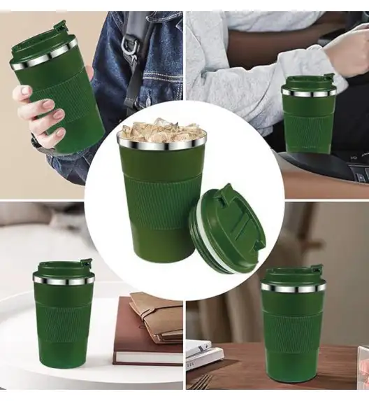 KAIA HOME | Komplet 2x Kubek termiczny 510 ml + 380 ml / zielone